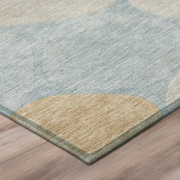 Chantille Machine Washable Indoor/Outdoor Abstract ACN3007 Sky 8 ft. x 10 ft. Area Rug