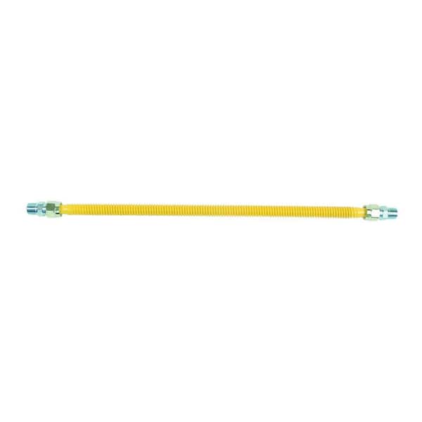 BrassCraft ProCoat 1/2 in. MIP x 1/2 in. MIP x 24 in. Stainless Steel Gas Connector 5/8 in. O.D. (150,000 BTU)