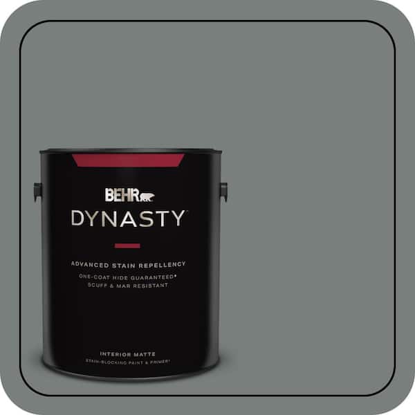 BEHR DYNASTY 1 gal. #PPU25-18 Shutter Gray Matte Interior Stain-Blocking Paint & Primer