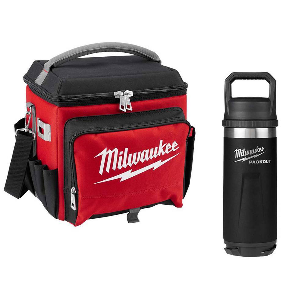 22 Qt. Soft Sided Jobsite Lunch Cooler with PACKOUT Black 18 oz. Insulated Bottle with Chug Lid price history on PriceWatchPro