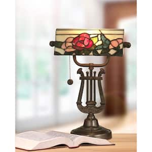 14.5 in. Broadview Bank Antique Bronze Accent Lamp