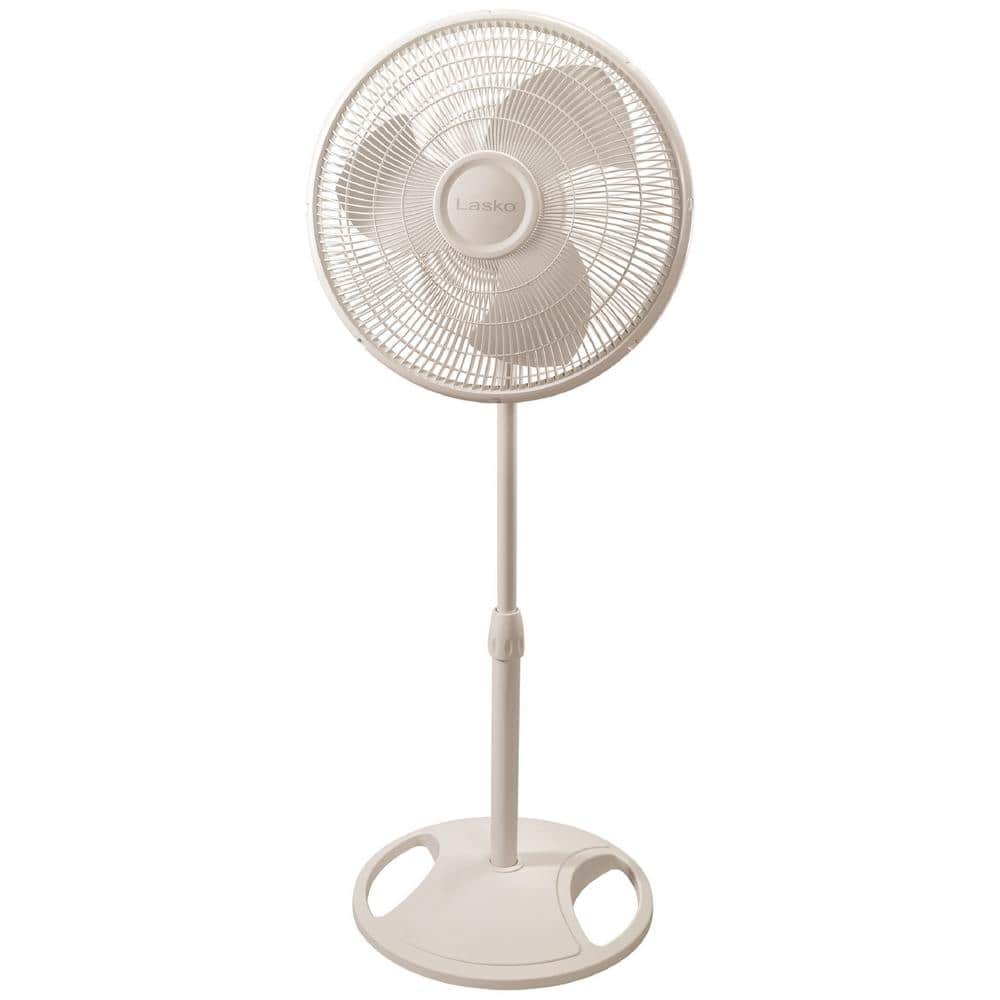 Status Portable 16-Inch Oscillating Stand Fan White 