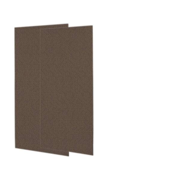 Swanstone 1/4 in. x 36 in. x 72 in. Two Piece Easy Up Adhesive Shower Wall Panels in Sierra-DISCONTINUED