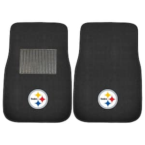 NFL Pittsburgh Steelers 2-Piece 17 in. x 25.5 in. Carpet Embroidered Car Mat