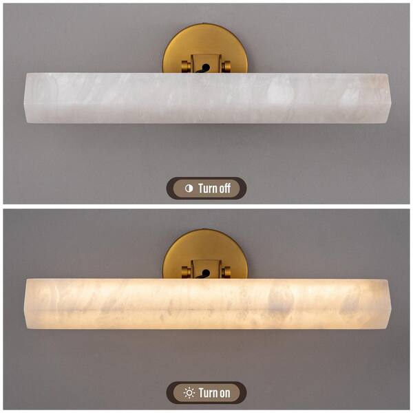 yui.w YUYI 18 in. 1-Light Gold Wall Sconce, Vanity Light, Modern Wall