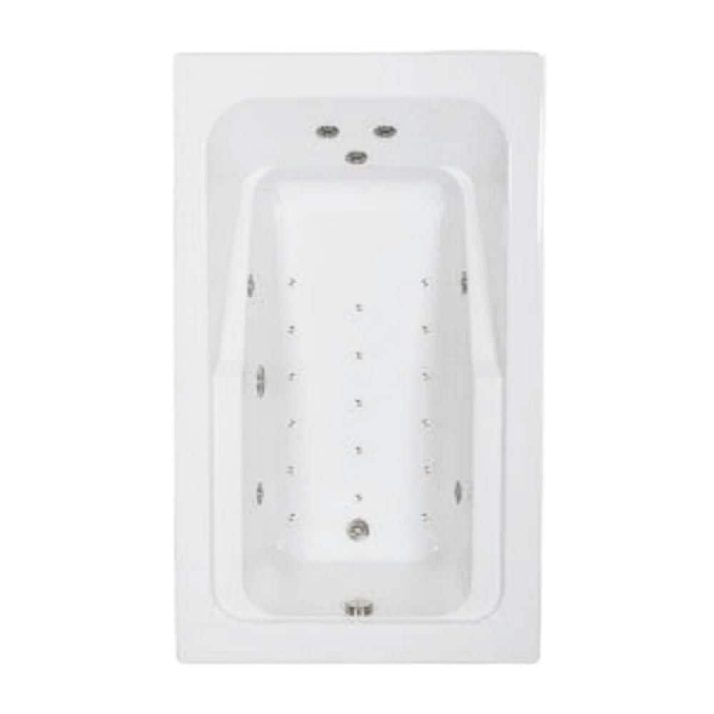 66 in. x 42 in. Acrylic Rectangular Alcove Whirlpool and Air Bathtub with Reversible Drain in Bone price history on PriceWatchPro