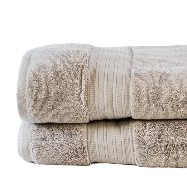 900GSM Egyptian Cotton 2-Piece Bath Towel Set Stone 