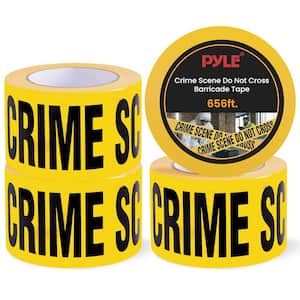 6-Pieces 200 Meters Long Tape Roll Suitable for Crime Scene Do Not Cross Tape Set (Black and Yellow)
