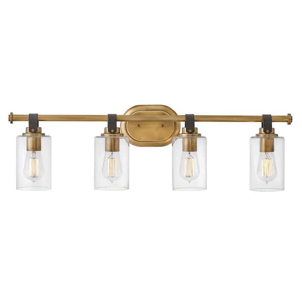 HINKLEY - Halstead 32.0 in. 4-Light Heritage Brass Vanity Light