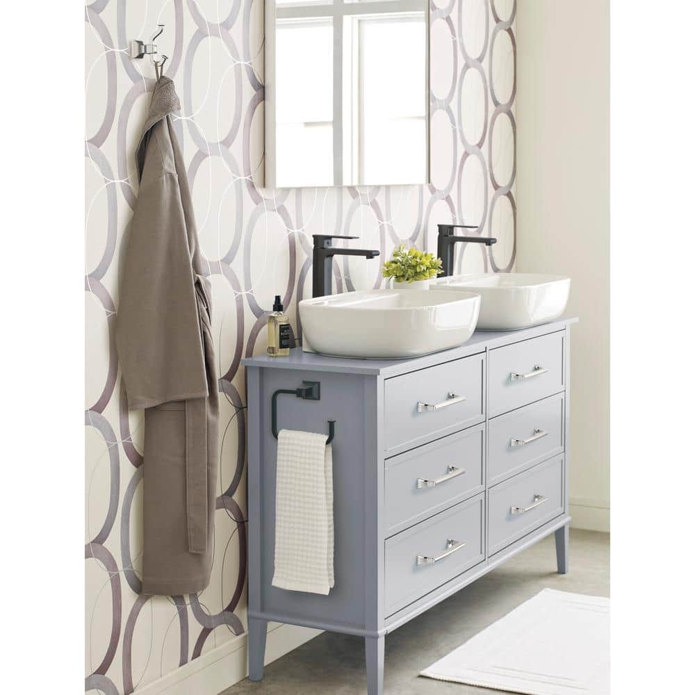 Polished Nickel Double Prong Wall Mounted Hook