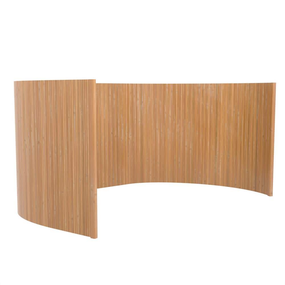 Natural Bamboo Wave Desktop Privacy Screen