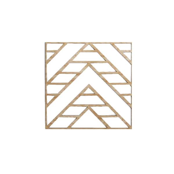 Ekena Millwork 15-3/8" x 15-3/8" x 1/4" Medium Gilcrest Decorative Fretwork Wood Wall Panels, Red Oak (20-Pack)