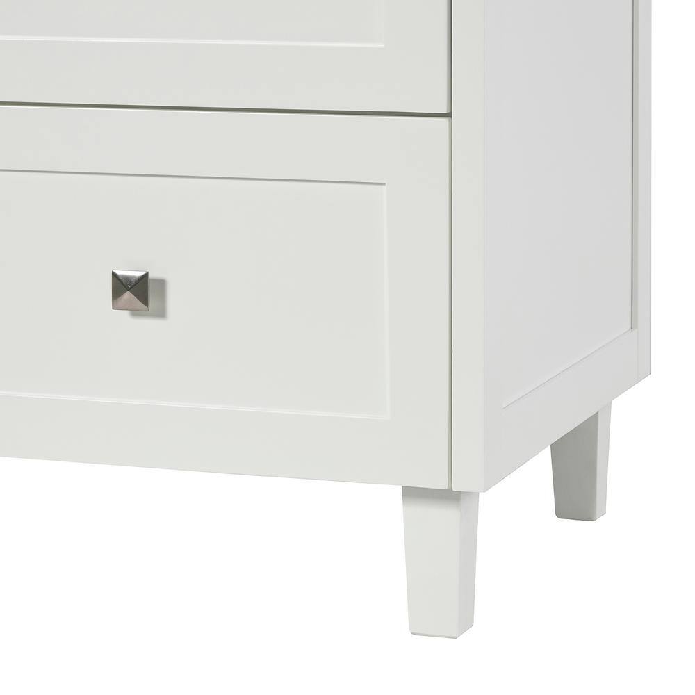 Monroe 42" White Wood Freestanding Bath Vanity Cabinet