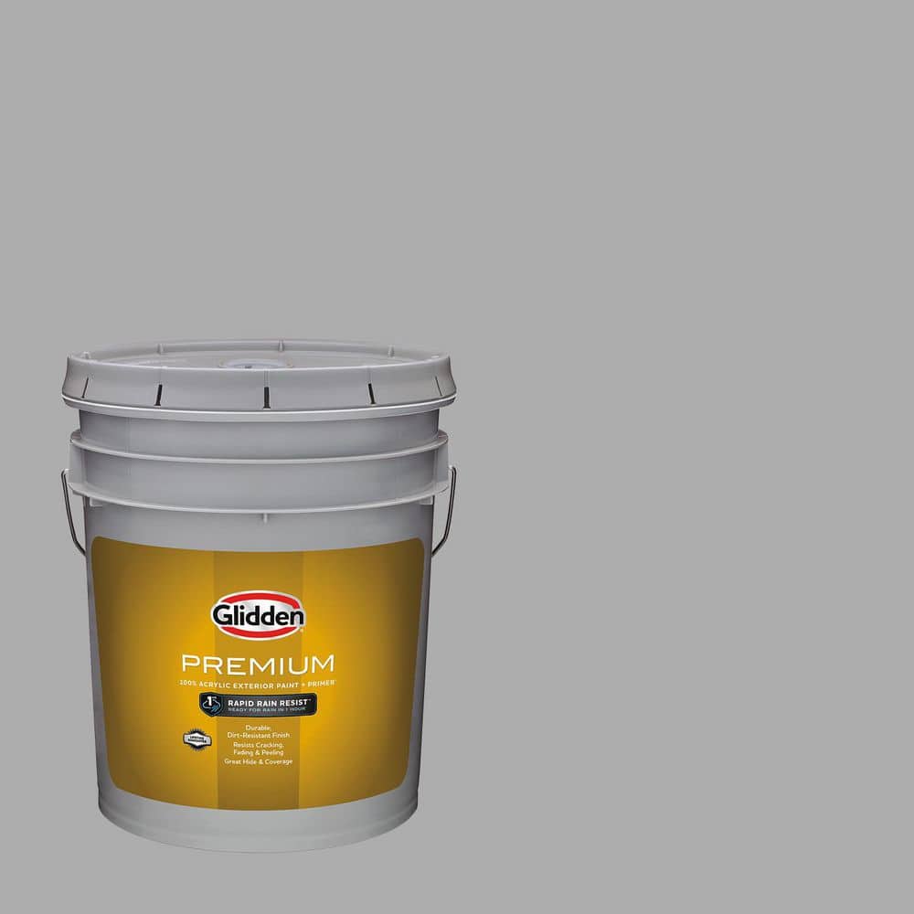 Ppg1001 Glidden Premium 5 gal. #PPG1001-4 Flagstone Flat Exterior Latex Paint ...