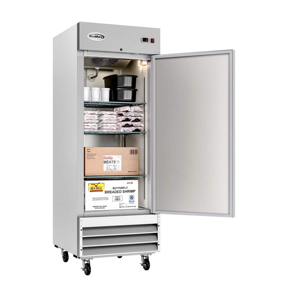 23 cu. ft. Stainless Steel Single Door Reach-In Freezer