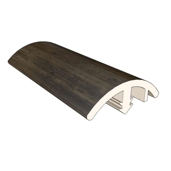 Islander Smoked 0.51 in. Thick x 1.42 in. Wide x 72.05 in. Length Vinyl Overlap Reducer Molding