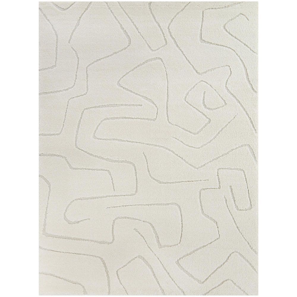 Balta Tanya Abstract Modern Area Rug 7 10  x 10  - Cream