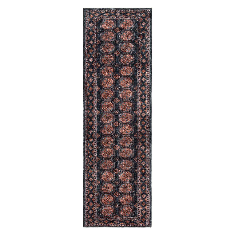 Transitional Moroccan Washable Non Slip Rust 8 ft. x 10 ft. Area Rug - thumbnail 3