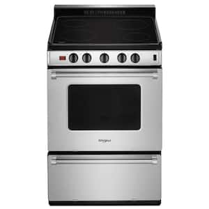 2.96 cu. ft. Single Oven Electric Range with Upswept Spill Guard Cooktop in Stainless Steel