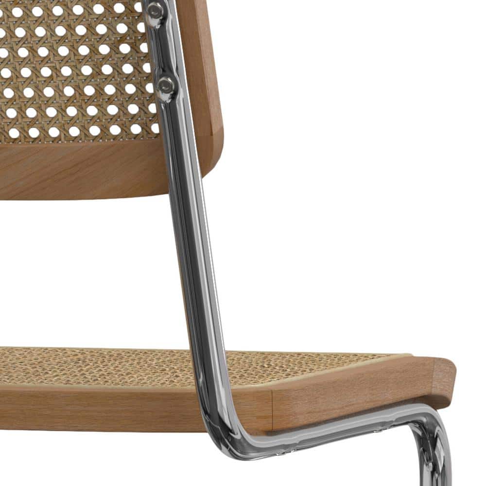 Madalyn High Back Brown Rattan and Cane Side Chair Set