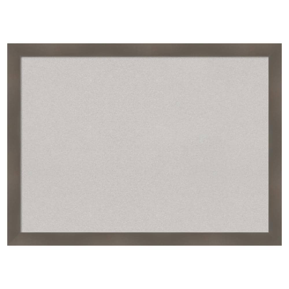 Amanti Art Edwin Clay Grey Wood Framed Grey Corkboard 30 in. x 22 in
