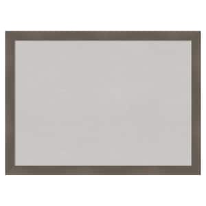 Edwin Clay Grey Wood Framed Grey Corkboard 30 in. x 22 in. Bulletin Board Memo Board