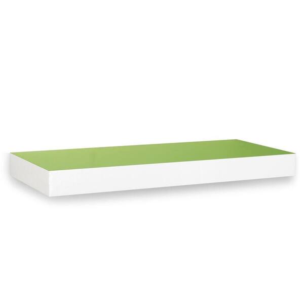 Way Basics zBoard 23.6 in. x 2 in. Wall Shelf and Decorative Shelf in Green