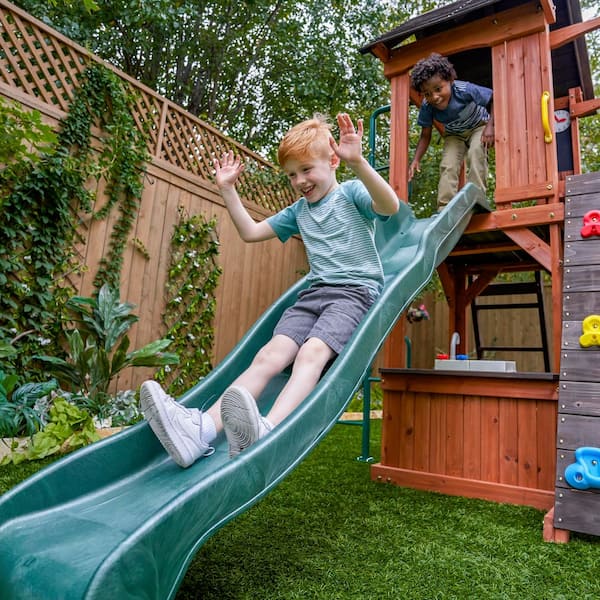 KidKraft DIY Raptor Trail Wood Outdoor Playground Set with Play