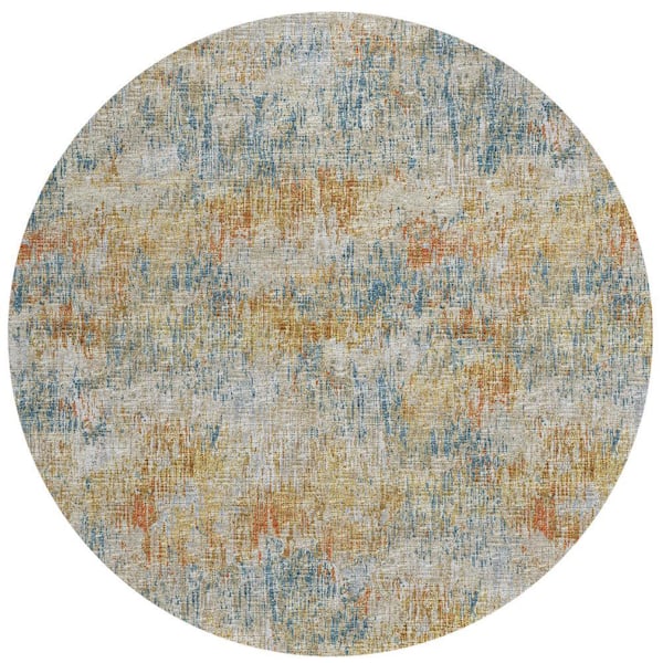 Accord Multi 8 ft. x 8 ft. Abstract Indoor/Outdoor Washable Area Rug