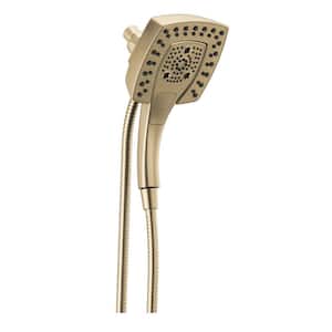 In2ition 2-in-1 5-Spray Patterns 5.75 in. Wall Mount Dual Shower Heads in Lumicoat Champagne Bronze