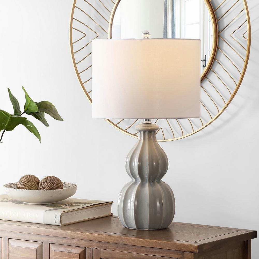 Wade 24.5 in. Gray Table Lamp with White Shade price history on PriceWatchPro