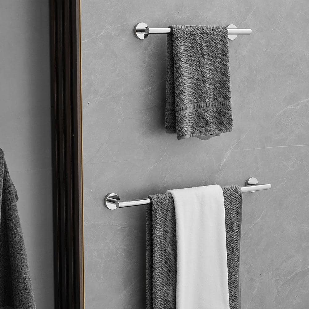 Polished Chrome 6-Piece Stainless Steel Bathroom Hardware Set