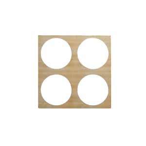 15-3/8" x 15-3/8" x 1/4" Medium Wembley Decorative Fretwork Wood Wall Panels, Hickory (10-Pack)