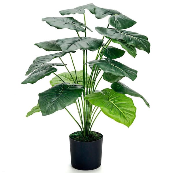 Afoxsos 4 in. Artificial Green Indoor/Outdoor Tropical Plant Faux