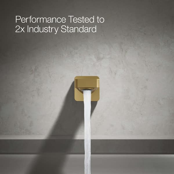 KOHLER Parallel Wall Mount Bathtub Spout in Vibrant Brushed Moderne Brass