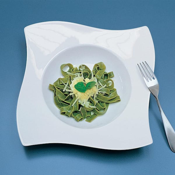 New Wave 22 fl. oz. White Porcelain Pasta Bowl