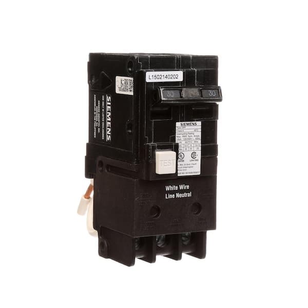 2 Pole 120/240V Ground Fault Circuit Interrupter with Self Test and ...