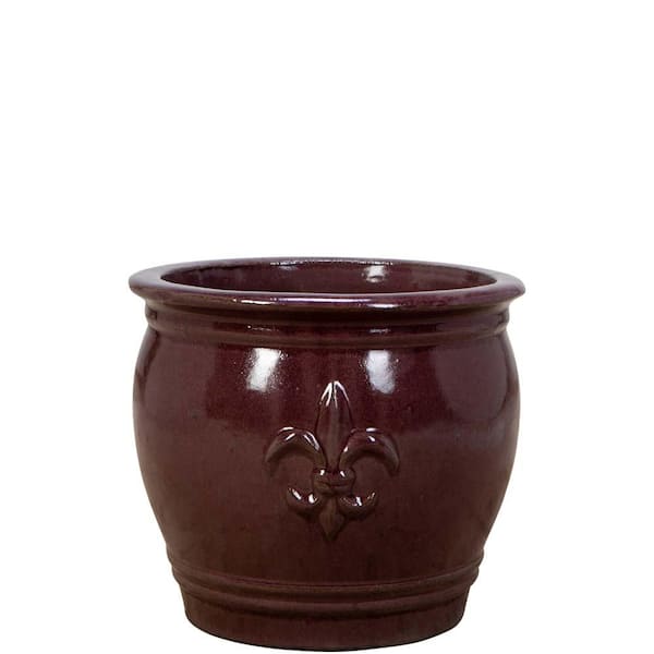 Unbranded 20 Qt. 12 in. Falling Purple Clay New Orleans Planter