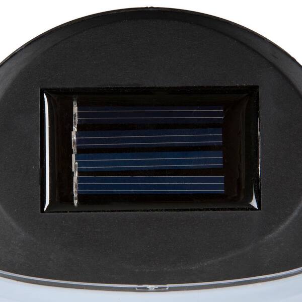Solar Powered Black Round LED Light (4-Pack) Solar Powered Black Round LED Light (4-Pack)