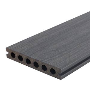 UltraShield Natural Voyager Series 1 in. x 6 in. x 8 ft. Westminster Gray Hollow Composite Decking Board (10-Pack)