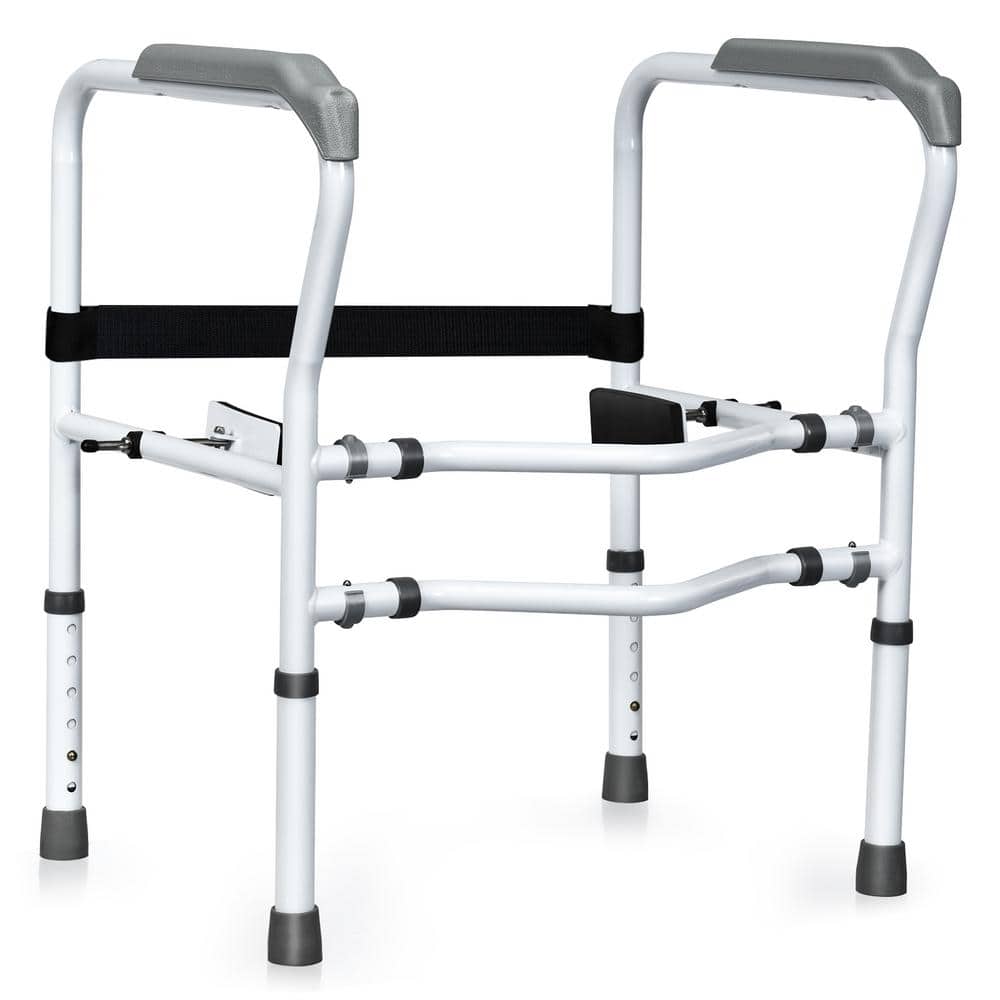 23 in. to 25 in. W x 19 in. L Toilet Safety Frame with Created Fixable Clam