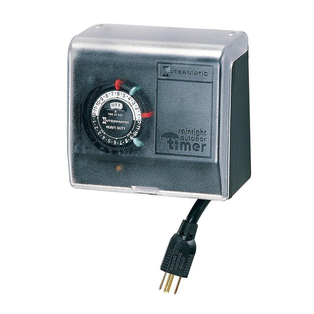 Intermatic 1440 min Outdoor Mechanical PlugIn Timer with BuiltIn