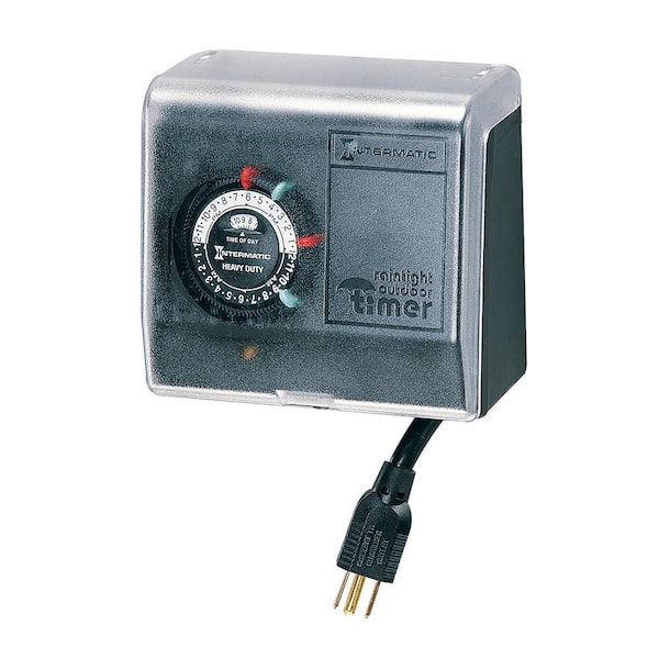 1440 min Outdoor Mechanical Plug-In Timer with Built-In Enclosure