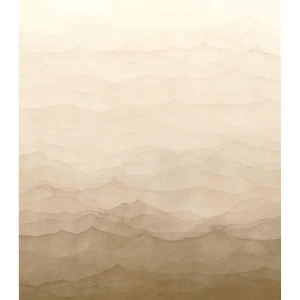 Warm Beige Watercolor Horizon Print Non Woven Non-Pasted Textured Wallpaper 102 sq. ft.
