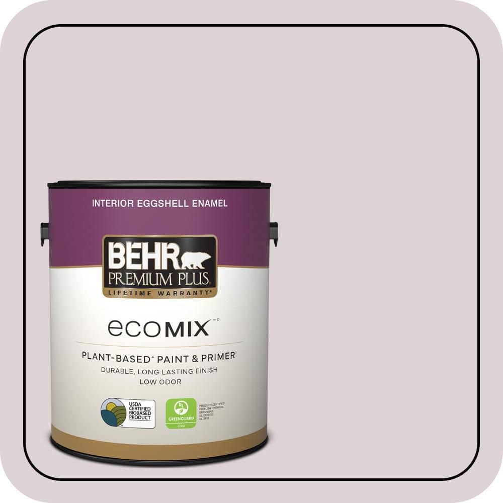 1 gal. #100E-2 Mauve Mist Eggshell Enamel EcoMix Plant-Based Interior Paint & Primer price history on PriceWatchPro