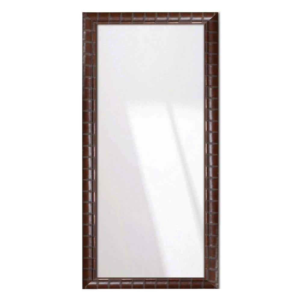 BrandtWorks 32 In. W X 66 In. H Rectangle Framed Dark Copper Bamboo ...