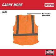 4X-Large/5X-Large Orange Class 2-High Visibility Safety Vest with 10-Pockets (12-Pack)