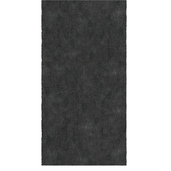 Majestic Non-Slip Rubberback 3 ft. x 39 ft. Indoor Custom Cut Extra Long Runner Rug 2 ft. 7 in. x 39 ft., Charcoal