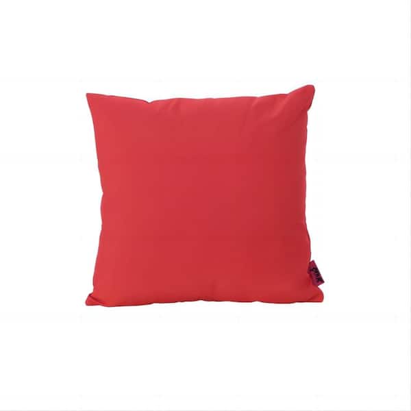 Clihome Outdoor Red Water Resistant Throw Pillow (2-Pack)