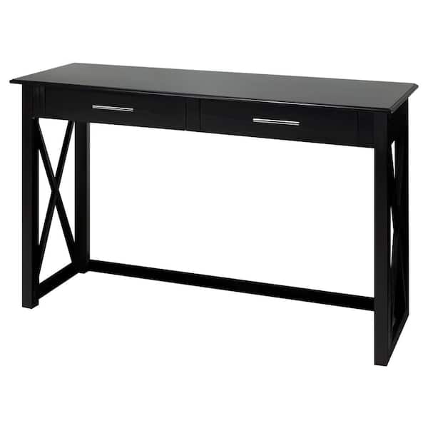Casual Home Bay 48 in. Black Standard Rectangle Wood Console Table with Drawers